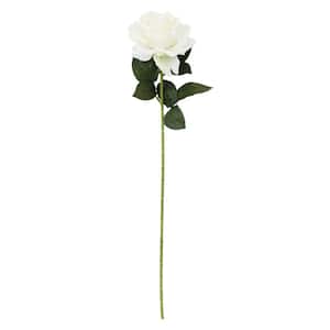 30 in. Large Cream White Artificial Velvet Rose Flower Stem Spray (Set of 3)