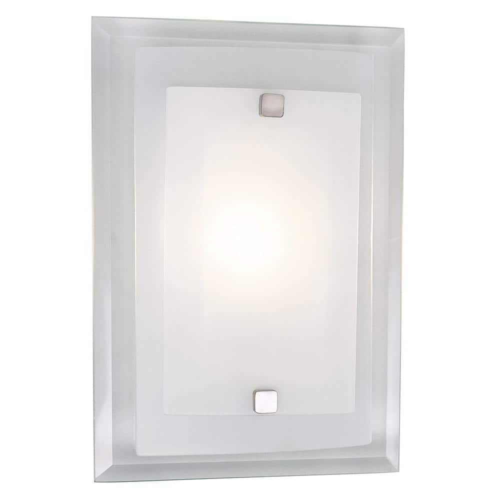 UPC 736916570206 product image for Norfolk 1-Light Polished Chrome Indoor Wall Sconce Light Fixture with Frosted Gl | upcitemdb.com