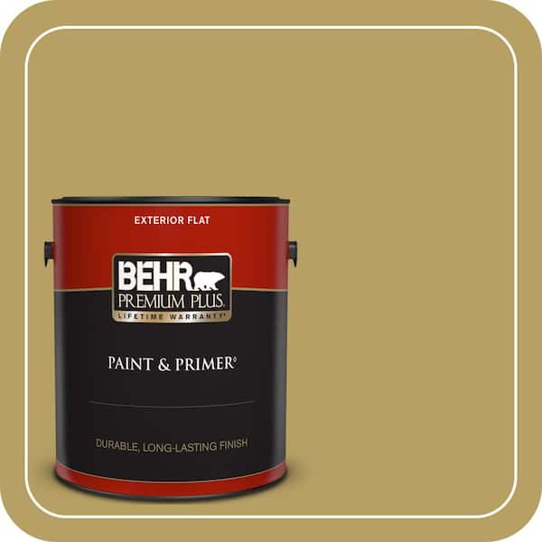 BEHR PREMIUM PLUS 1 gal. #PPU6-19 Chameleon Flat Exterior Paint & Primer