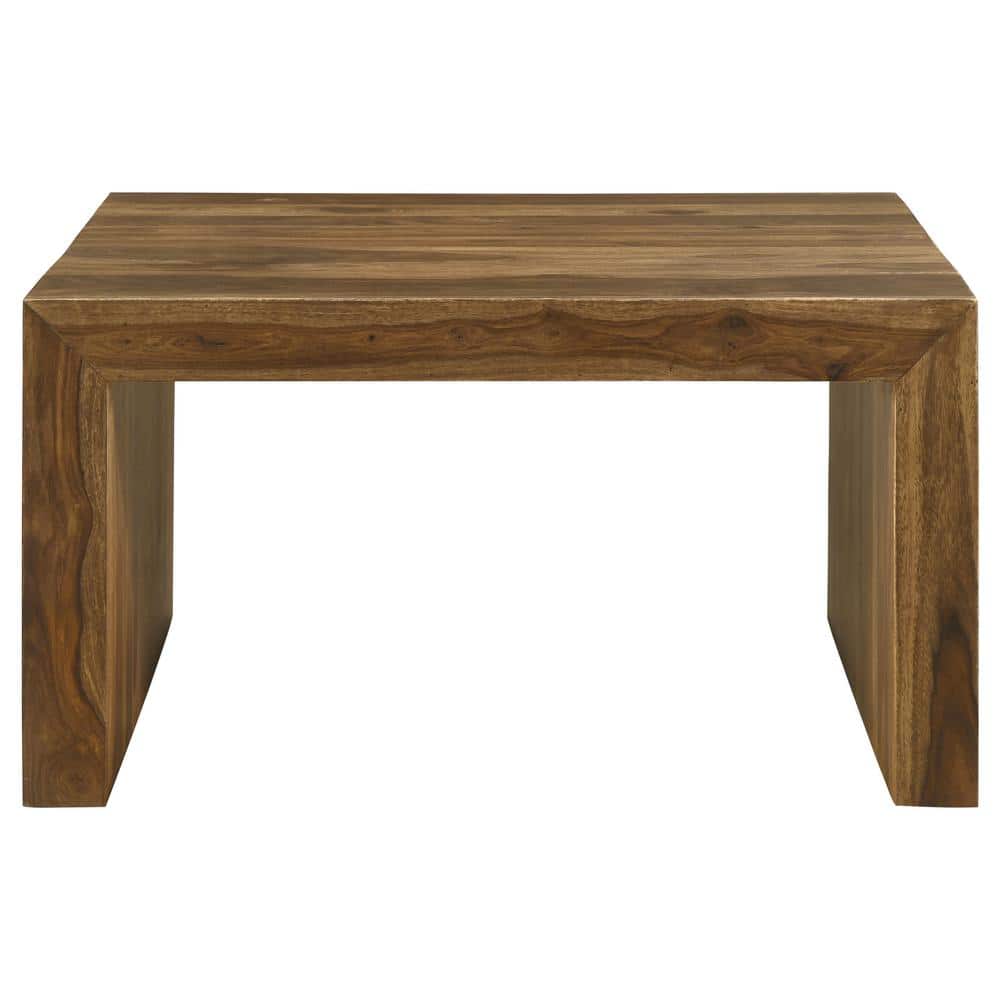 Odilia Auburn Brown Solid Sheesham Wood Square Coffee Table