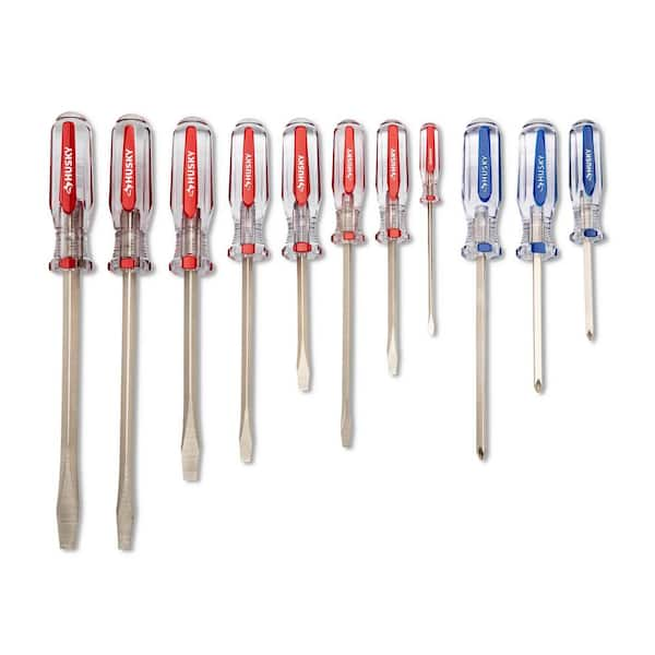 Husky Philips And Slotted Screwdriver Set With Acetate Handles 11