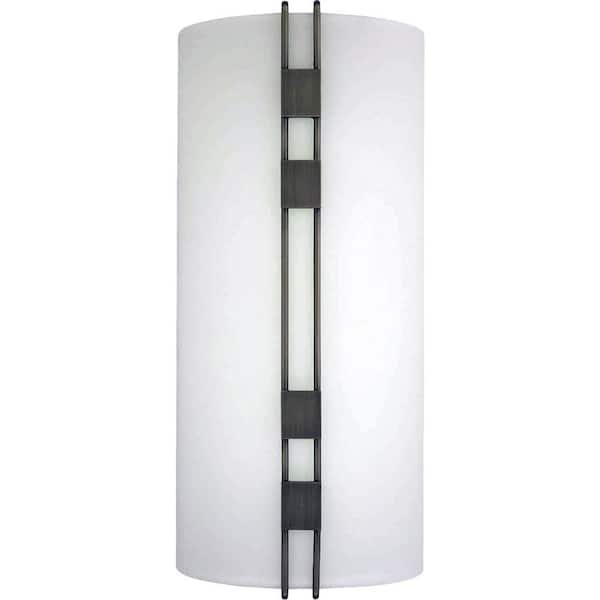 Volume Lighting Architectural 3-Light Black Brushed Nickel Interior Wall Sconce