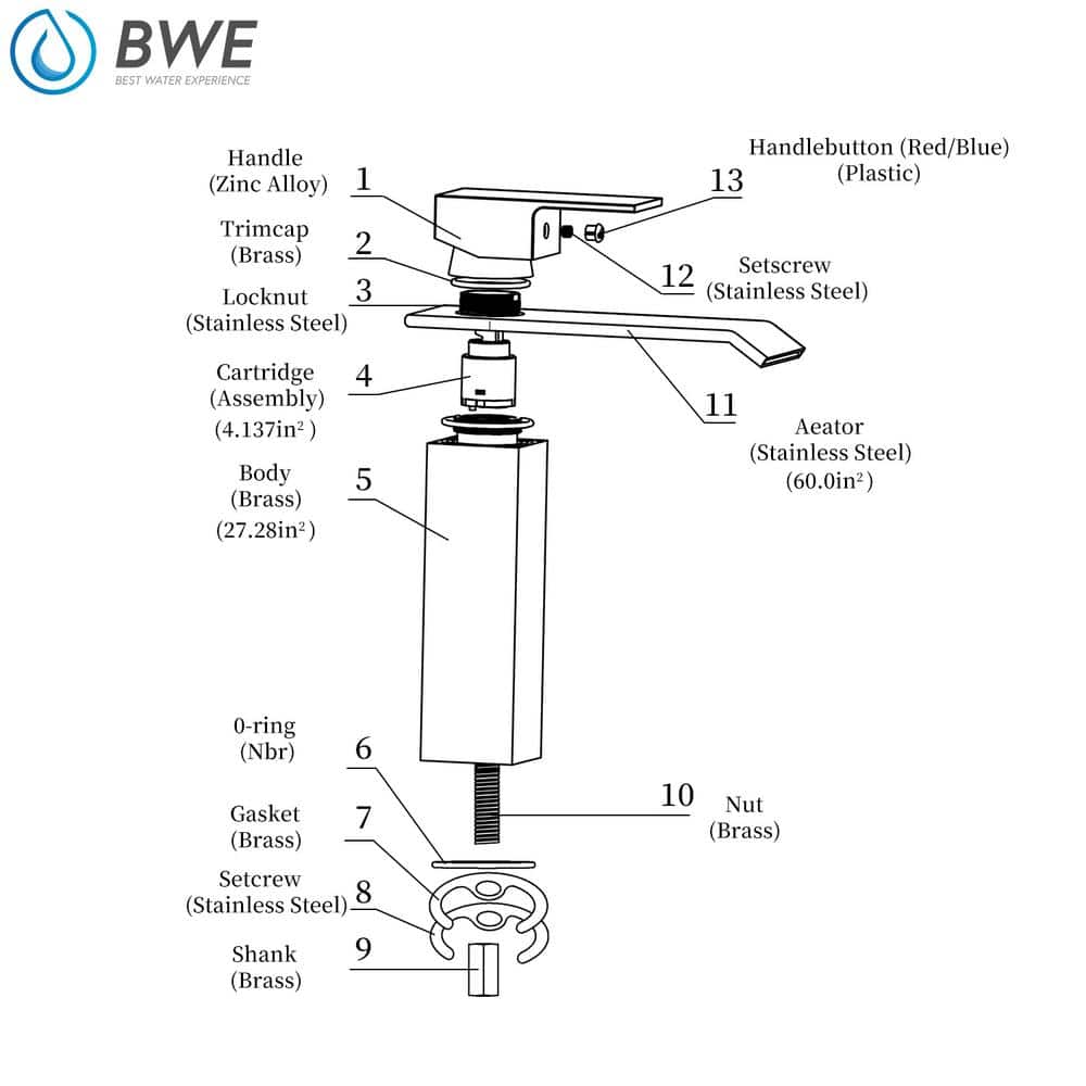 Brushed Nickel Single Handle Waterfall Bathroom Faucet