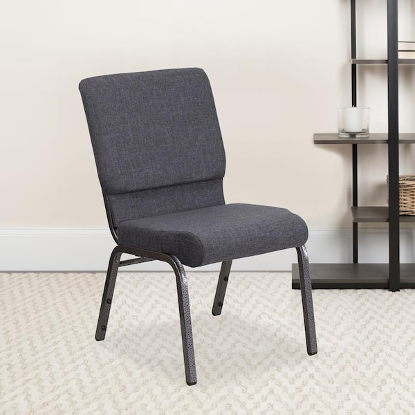 Fabric Stackable Chair in Dark Gray