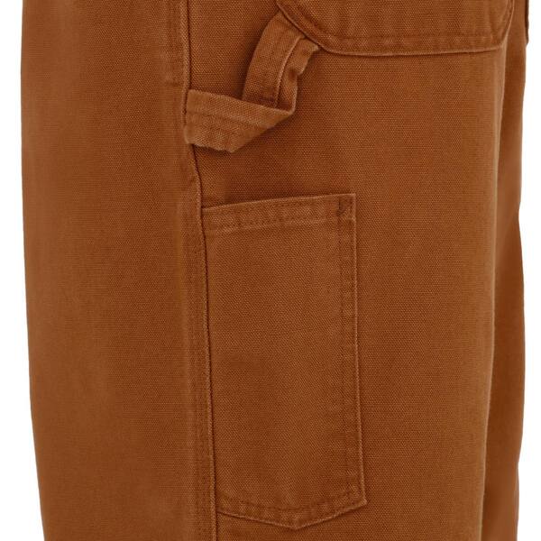 Carhartt Men's 28 in. x 30 in. Brown Cotton Washed Duck Work Dungaree  Utility Pant B11-BRN - The Home Depot
