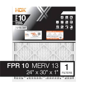 24 in. x 30 in. x 1 in. Premium Pleated Air Filter FPR 10, MERV 13