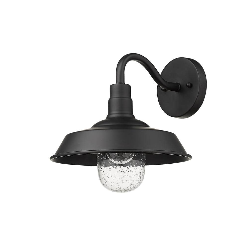 Burry 12" Black Dimmable Direct Wired Wall Light