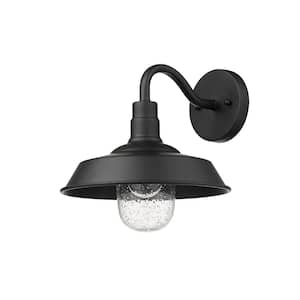 Burry 1-Light Matte Black Outdoor Wall Light