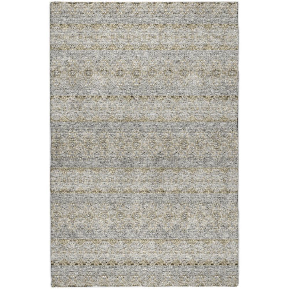 Dream Shag Premium Machine Washable Abstract ADS615 Silver 3 ft. x 5 ft. Area Rug price history on PriceWatchPro