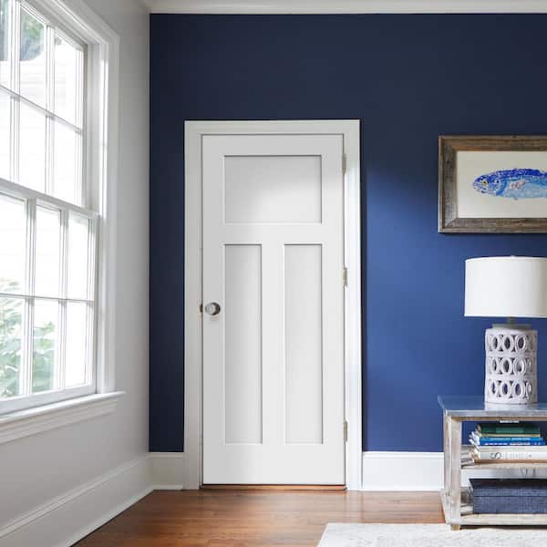 JELD-WEN 30 in. x 80 in. 3 Panel Craftsman Primed Smooth Molded