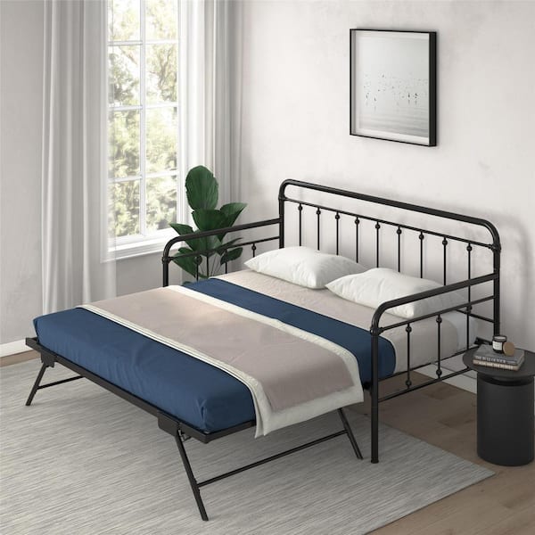 DHP Robbie Twin Metal Daybed with Lift Up Trundle Black DE95881