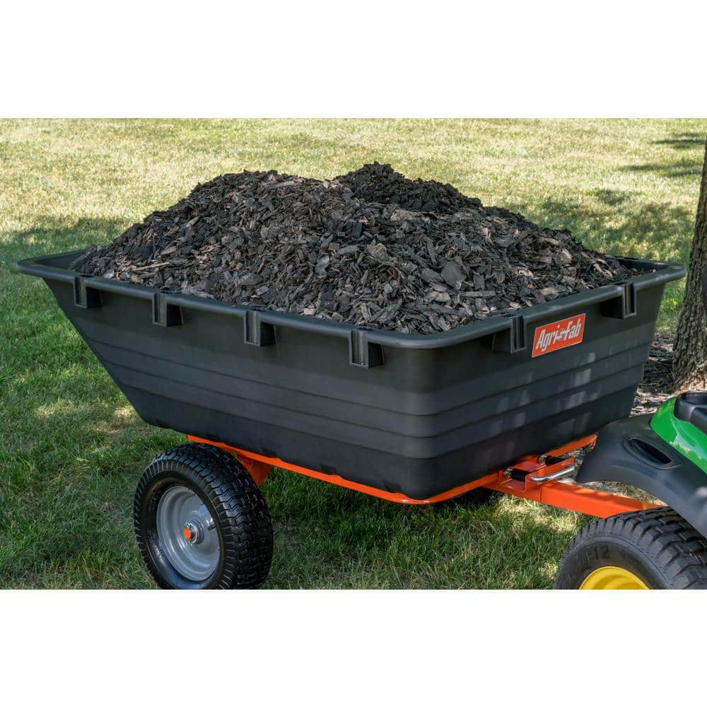 Heavy-Duty Black Poly Dump Cart with Orange Frame
