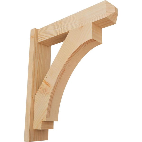 Ekena Millwork 6 in. x 26 in. x 22 in. Douglas Fir Imperial Craftsman Smooth Outlooker