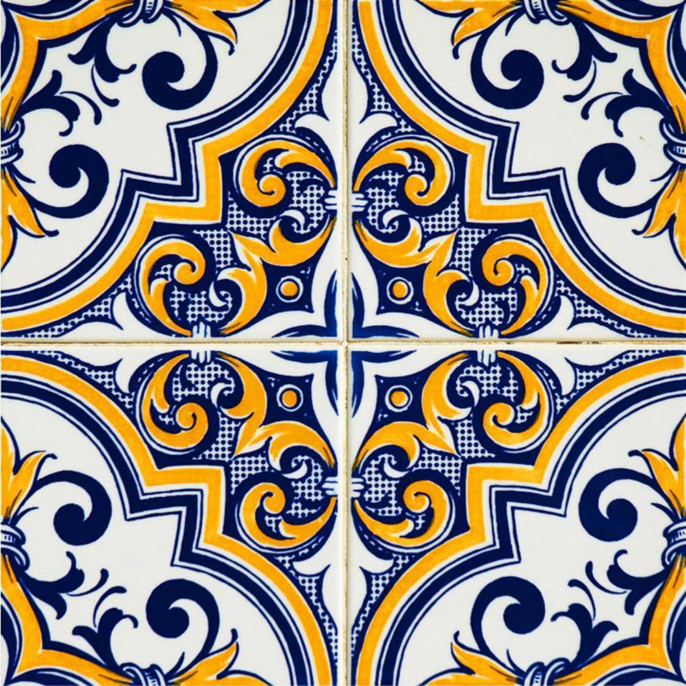 Blue/Yellow/White H24 6 in. x 6 in. Vinyl Peel and Stick Tile (24 Tiles, 6 sq. ft./pack) price history on PriceWatchPro