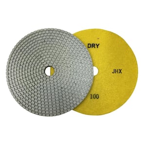7 in. JHX Dry/Wet Diamond Polishing Pad for Concrete/Granite 100-Grit