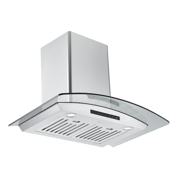 Ancona GCL630 30 in. Convertible Wall Mounted Range Hood in Stainless Steel with Night Light Feature