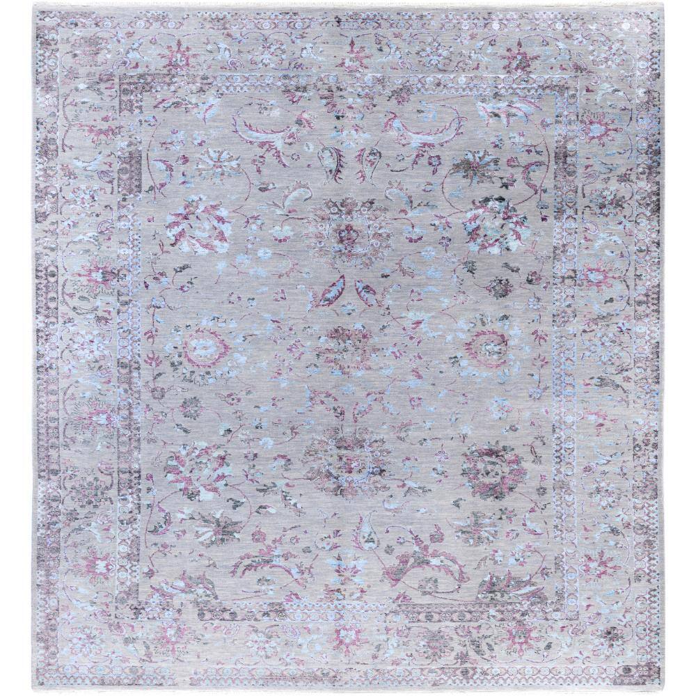 Ikat Gray 9 X 12 Hand-Knotted Wool Silk Indoor Area Rug price history on PriceWatchPro