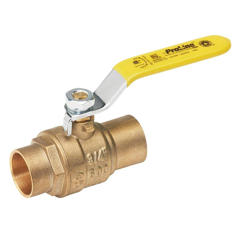 ProLine Series 1/2 in. Brass SWT Full Port Ball Valve (5-Pack) 107 ...