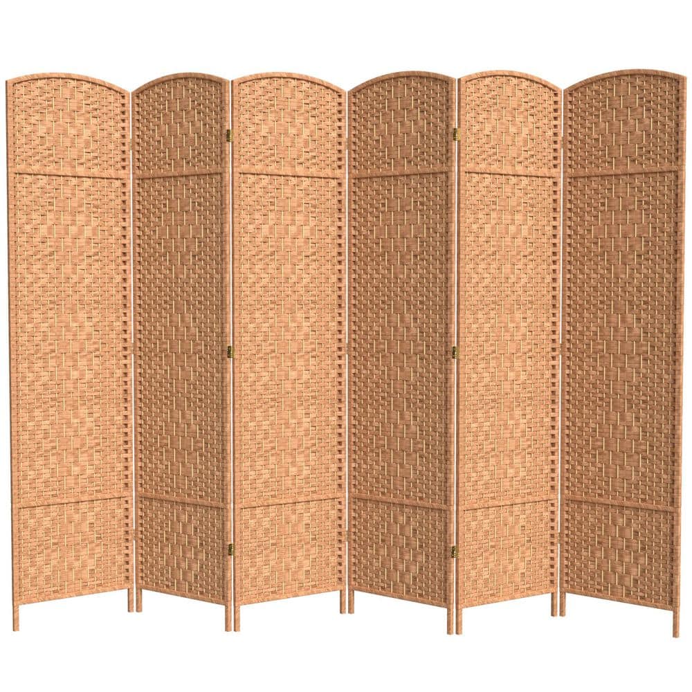 7 ft. Natural 6-Panel Room Divider