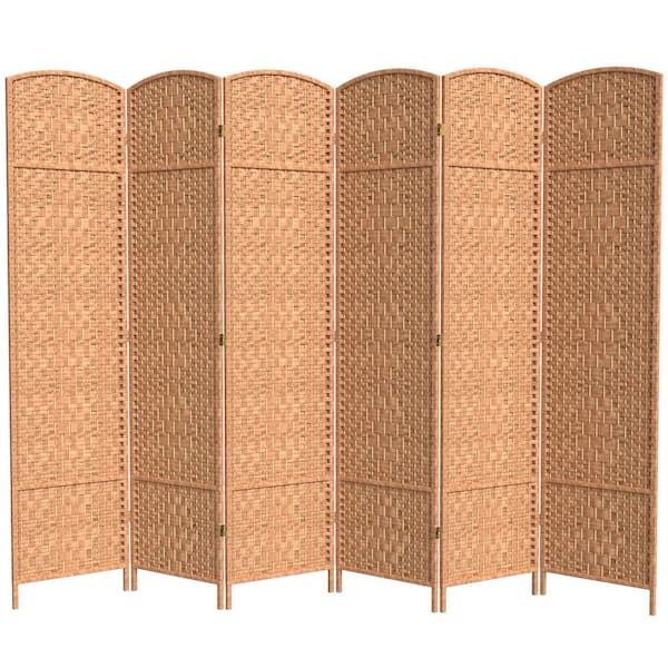 7 ft. Natural 6-Panel Room Divider