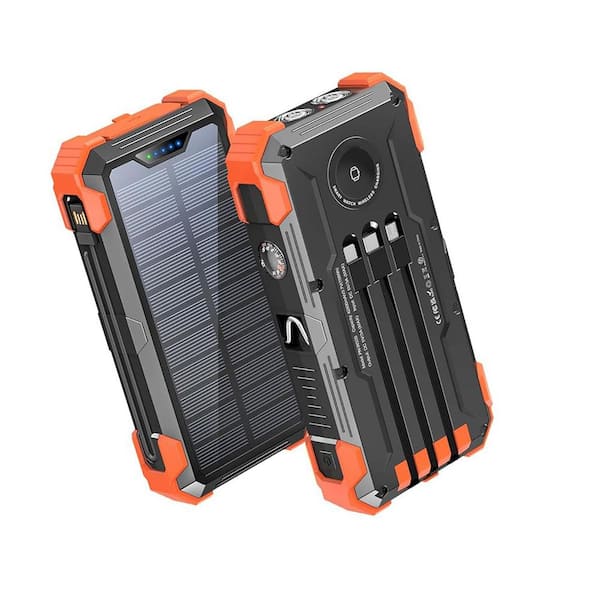 42800mAh Solar Power Bank with Wireless Charging and 5 Solar Panels for Multi-Device Compatibility