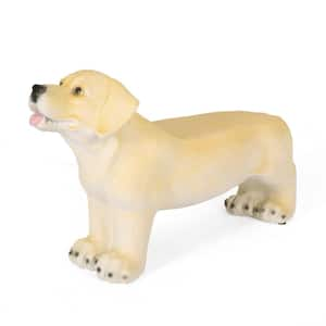 Jett 31.50 in. 1-Person Light Brown Labrador Dog Stone Outdoor Patio Bench