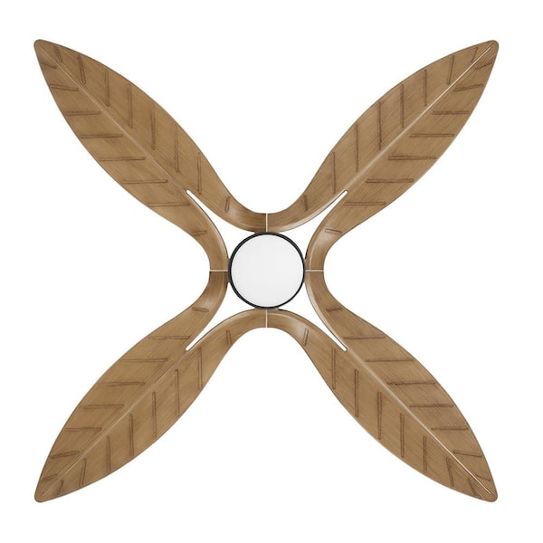Hampton Bay Melba 54 in. Indoor/Outdoor Matte Black Ceiling Fan