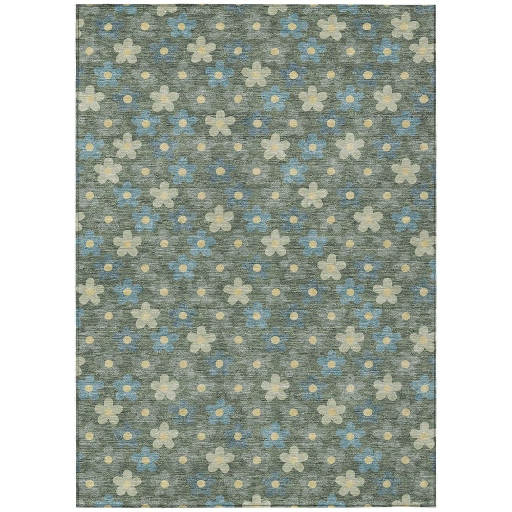 Chantille Machine Washable Indoor/Outdoor Abstract ACN2569 Basil 8 ft. x 10 ft. Area Rug price history on PriceWatchPro