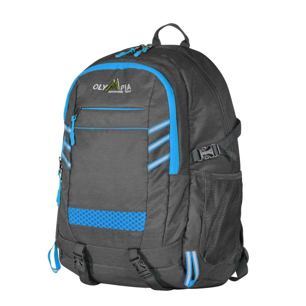 Olympia USA Huntsman 25L 19 in. Grey and Blue Outdoor Backpack with ...