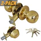 Premier Lock Black Entry Door Knob Combo Lock Set with Deadbolt and ...