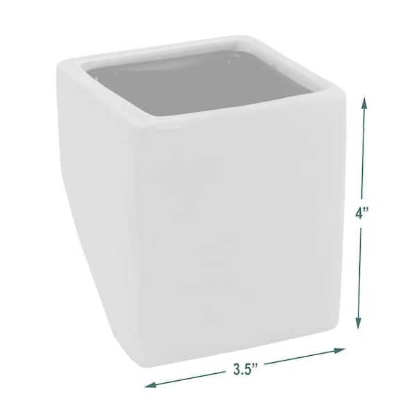 Arcadia Garden Products - Cube 3-1/2 in. x 4 in. Mint Ceramic Wall Planter