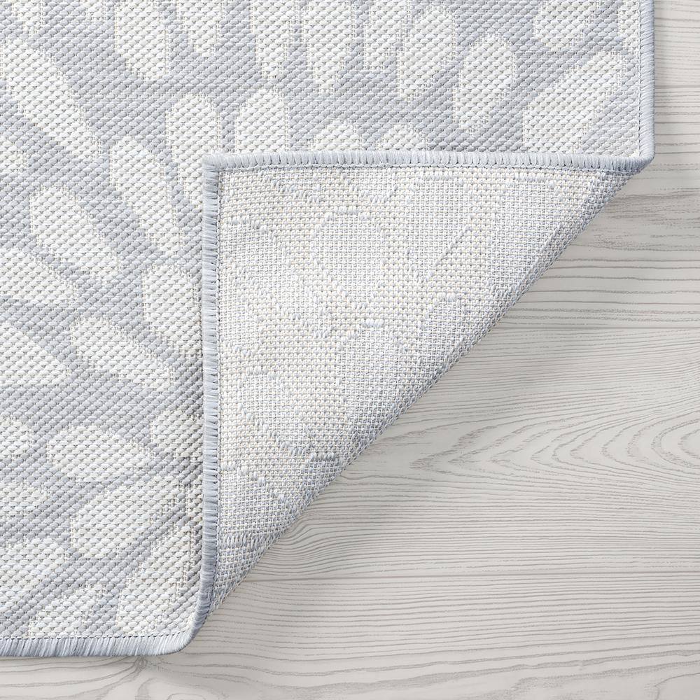 Eco Modern Gray Synthetic 4' x 6' Flat Woven Area Rug