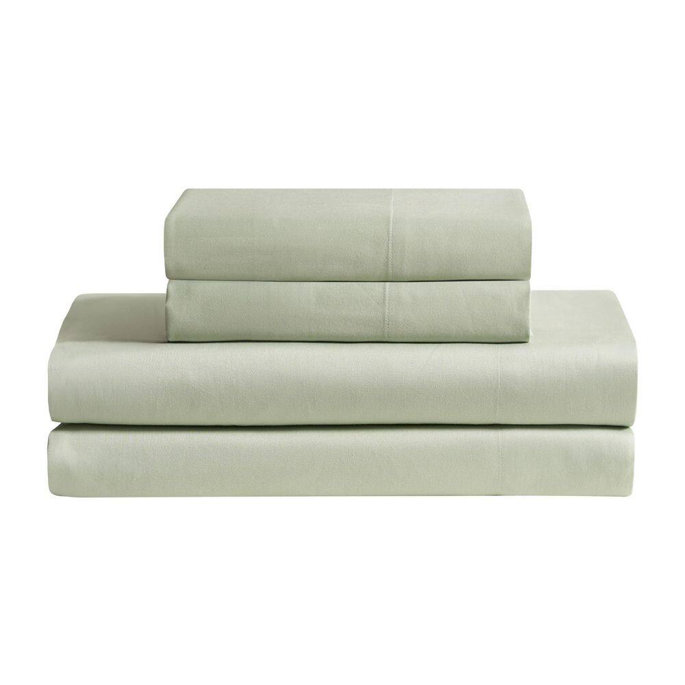 Cloud Embrace 4-Piece Sea Foam Green Solid Color Sateen Cotton Full Deep Pocket Sheet Set price history on PriceWatchPro