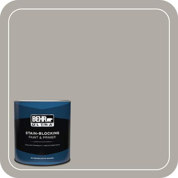 BEHR ULTRA 1 qt. #HDC-NT-09G Stingray Gray Satin Enamel Exterior Paint & Primer