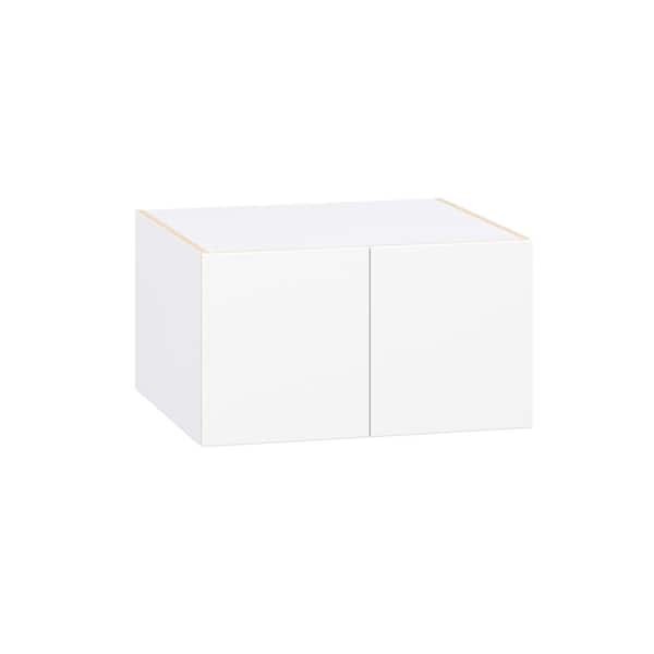 Timberline 27 in. W x 24 in. D x 15 in. H Assembled Slab Wall Bridge Kitchen Cabinet in Bright White