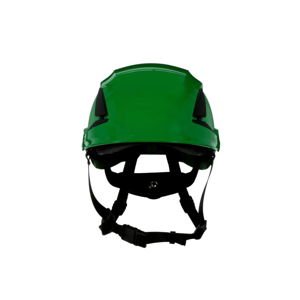 3M SecureFit Green Suspension Safety Helmet (Case of 10) X5004ANSI