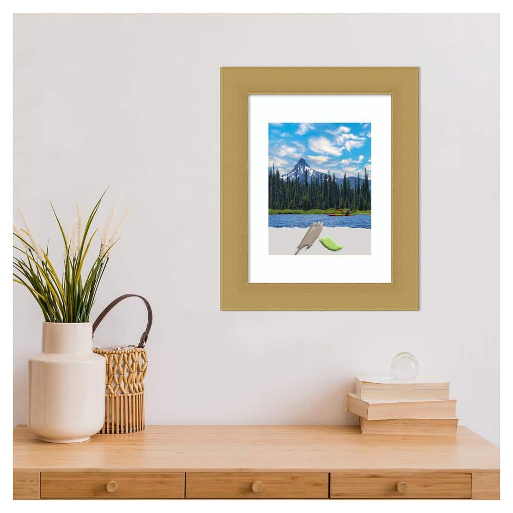 Grace Brushed Gold 8x10 Polystyrene Wall Picture Frame
