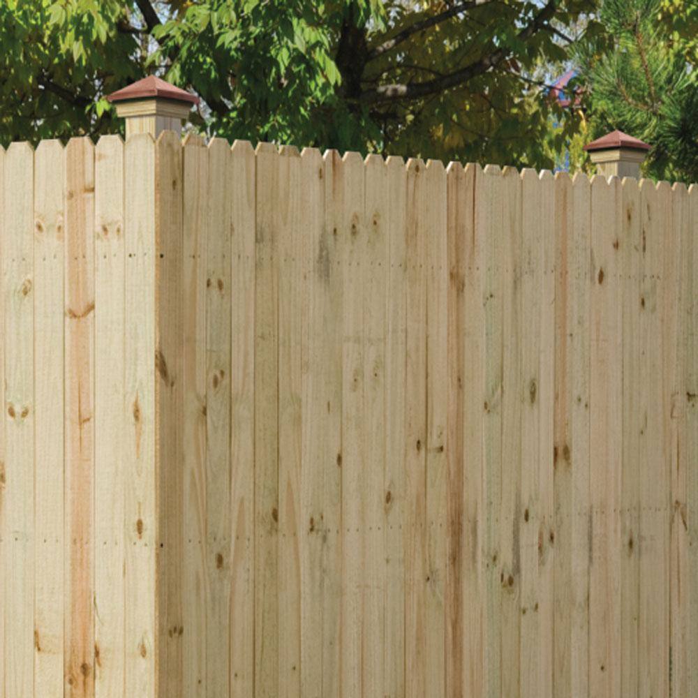 6 Ft X 8 Ft Pressure Treated Pine 4 In Dog Ear Fence Panel 102580 The Home Depot 6 Ft X 8 Ft Pressure Treated Pine 4 In Dog Ear Fence Panel 102580 The Home Depot