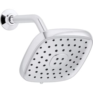 Fordra 3-Spray Patterns 6.817 in. Wall Mount Fixed Shower Head in Polished Chrome