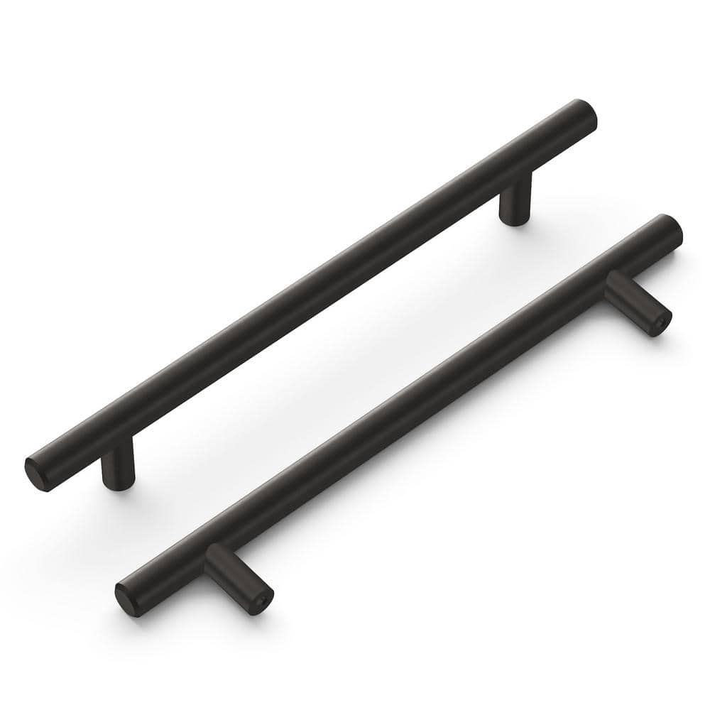 Bar Pulls Collection Pull 6-5/16 in. (160mm) Center to Center Brushed Black Nickel Cabinet Bar Pull price history on PriceWatchPro