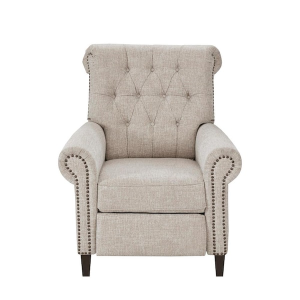 Madison Park Jetta Cream 32.25 in. W x 38 in. D x 40.5 in. H Push Back Recliner
