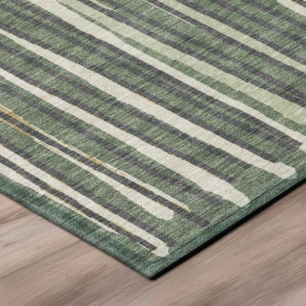 Chantille Machine Washable Indoor/Outdoor Abstract ACN3045 Basil 10 ft. x 14 ft. Area Rug