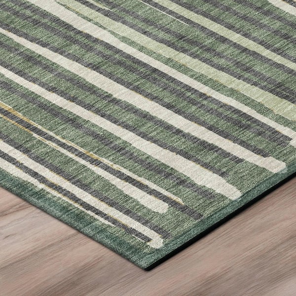 Chantille Machine Washable Indoor/Outdoor Abstract ACN3045 Basil 8 ft. x 10 ft. Area Rug