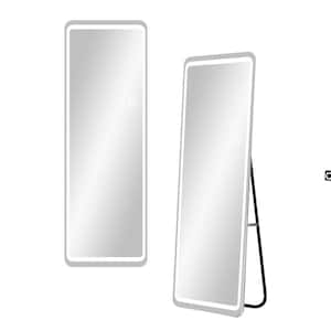 20 in. W x 63 in. H Full Length Mirror with Stand and Dimming and 3-Color Lighting