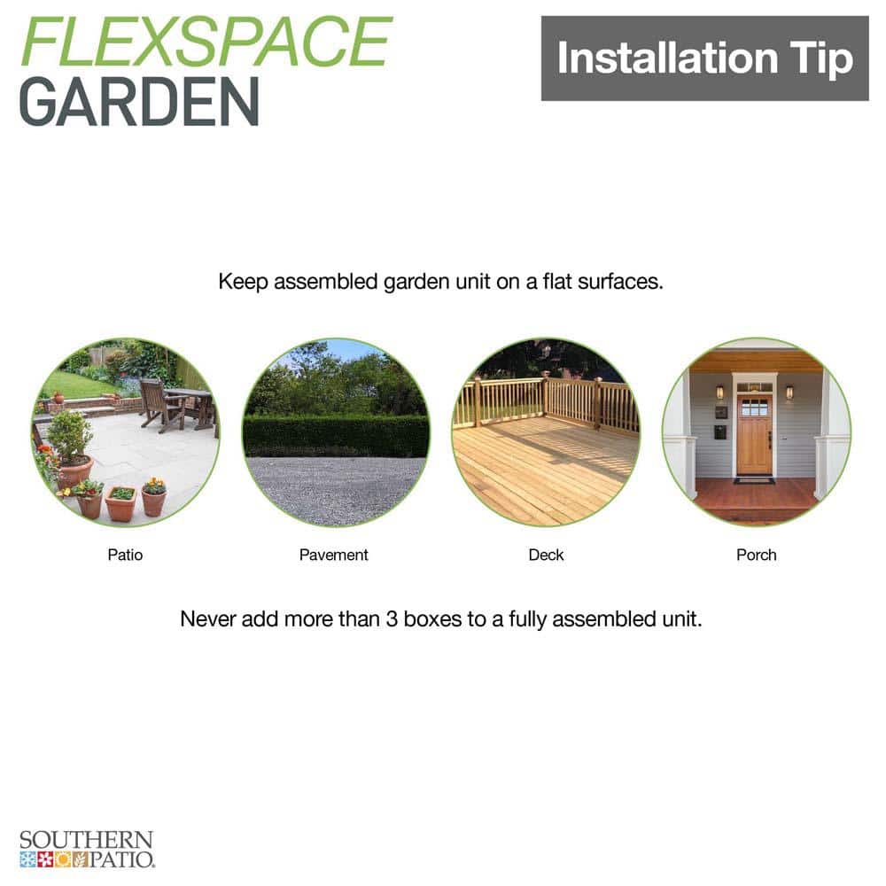 Gray Polypropylene Modular Raised Garden Planter Set