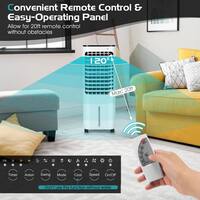 8,000 BTU Portable Air Conditioner Cools 250 Sq. Ft. with Ice Box and Remote Control in White