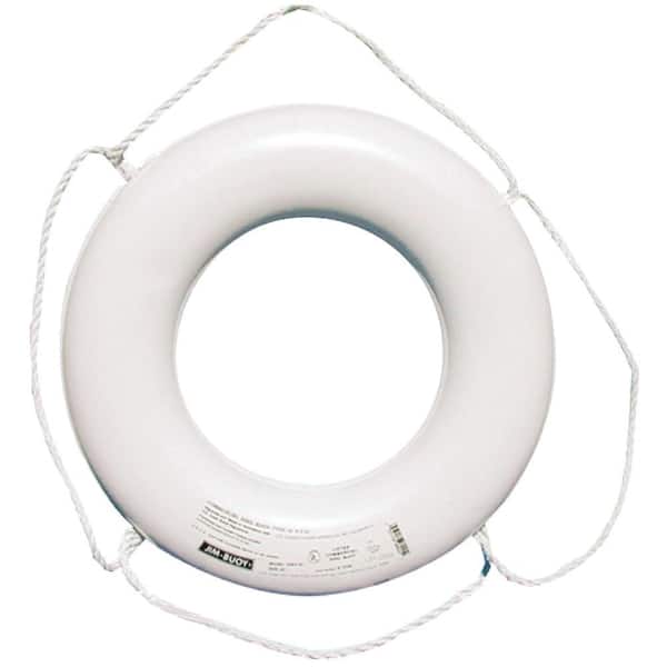 Jim-Buoy 24 in. U.S.C.G. Approved JBX-Series Life Ring in White