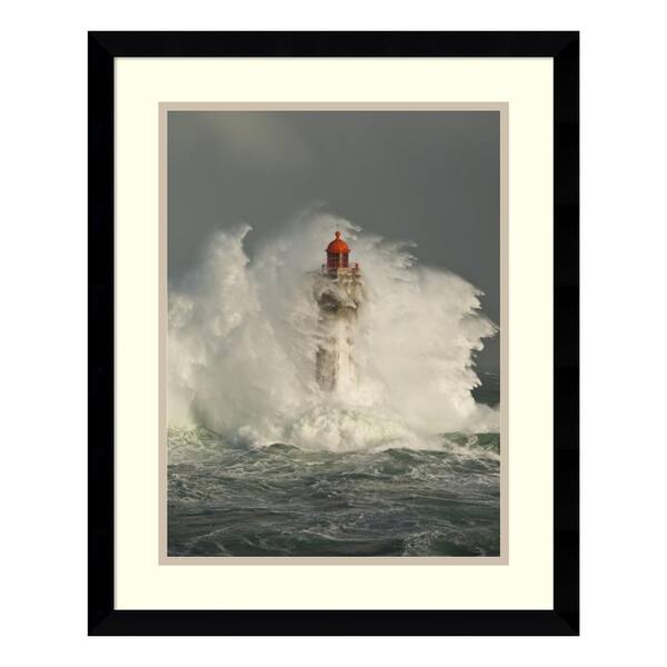 Amanti Art 17 in. W x 21 in. H 'La Jument (Lighthouse)' by Jean Guichard Printed Framed Wall Art