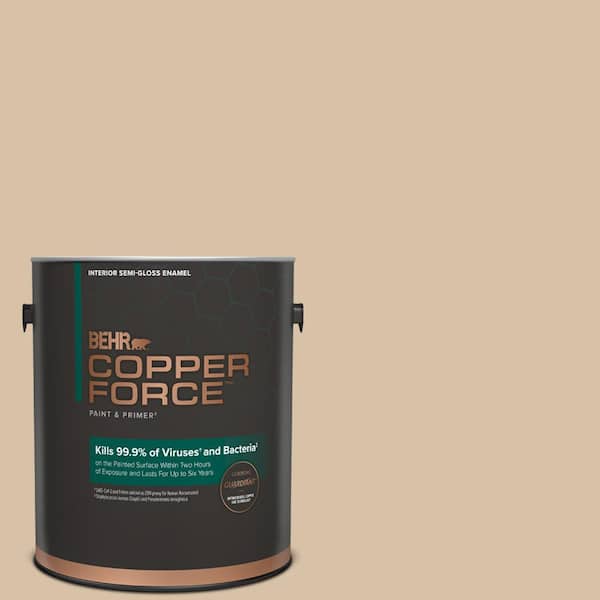 COPPER FORCE 1 gal. #HDC-CT-06 Country Linens Semi-Gloss Enamel Virucidal and Antibacterial Interior Paint & Primer