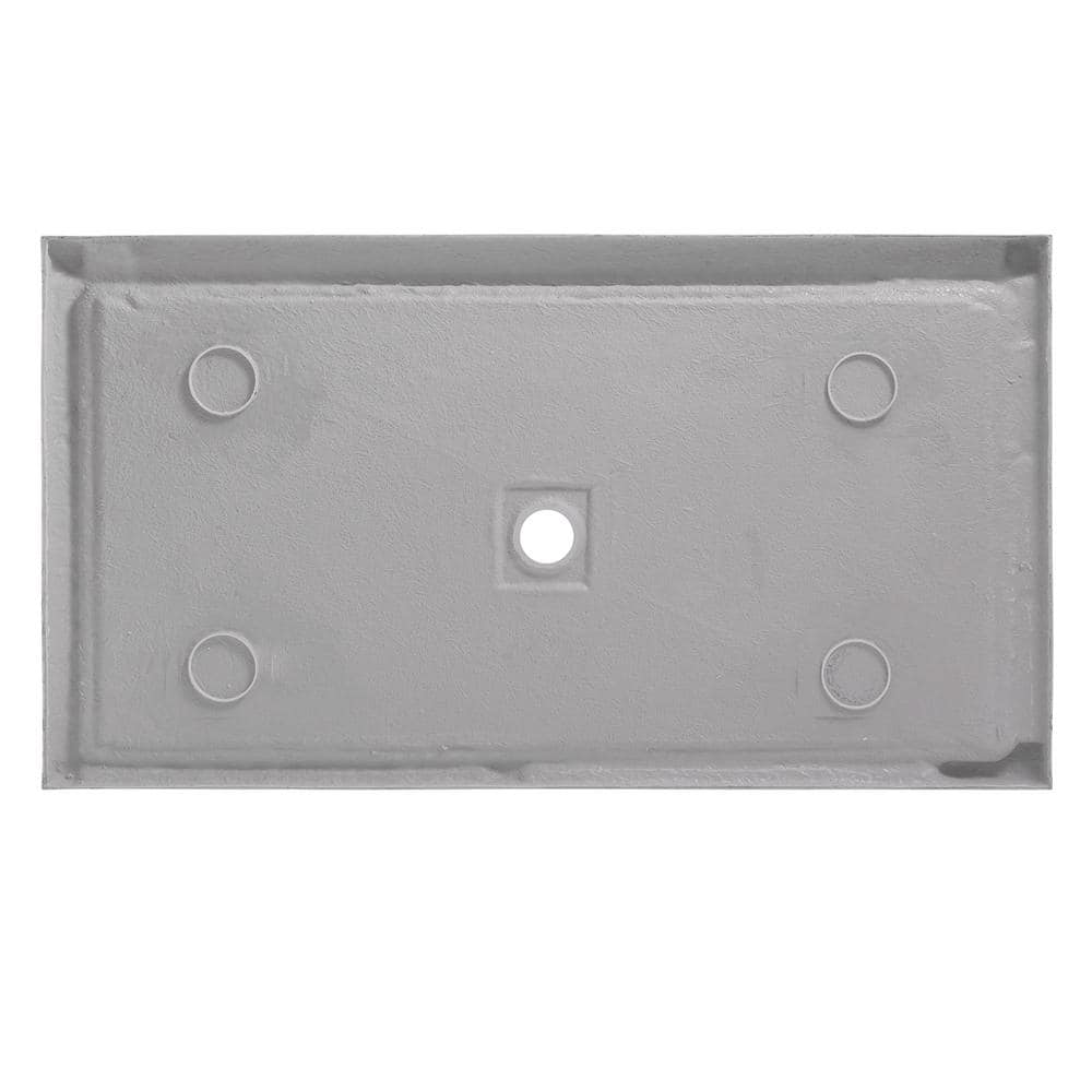 60'' White Rectangular Single Threshold Shower Base